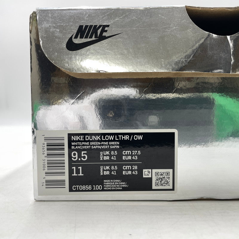 【中古品】【メンズ】 NIKE ナイキ × OFF-WHITE オフホワイト DUNK LOW LTHR " PINE GREEN" CT0856-100 ダンク ロー レザー パイングリーン スニーカー 靴 シューズ 160-260926-yo-08-teih サイズ：27.5cm カラー：グリーン/ホワイト 万代Net店
