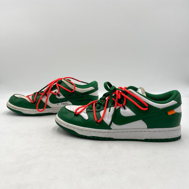 【中古品】【メンズ】 NIKE ナイキ × OFF-WHITE オフホワイト DUNK LOW LTHR " PINE GREEN" CT0856-100 ダンク ロー レザー パイングリーン スニーカー 靴 シューズ 160-260926-yo-08-teih サイズ：27.5cm カラー：グリーン/ホワイト 万代Net店