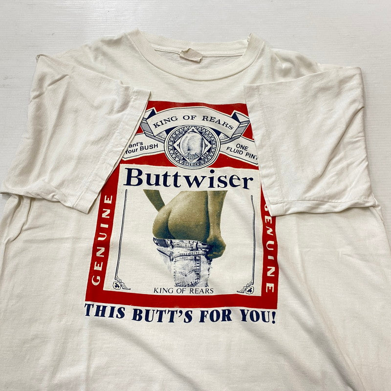 【中古品】【メンズ】 UNION GULF ユニオン ガルフ BUTTWISER TEE パットワイザー Tシャツ 半袖 トップス 145-260922-sa-14-teih サイズ：XL カラー：ホワイト 万代Net店