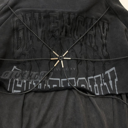 【中古品】【メンズ】 GIVENCHY ジバンシィ BMJ0J73Y8T LAYERED PULLOVER PARKA レイヤード プルオーバー パーカー 長袖 トップス USED加工 141-260925-sa-10-teih サイズ：L カラー：ブラック 万代Net店