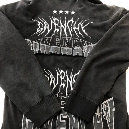【中古品】【メンズ】 GIVENCHY ジバンシィ BMJ0J73Y8T LAYERED PULLOVER PARKA レイヤード プルオーバー パーカー 長袖 トップス USED加工 141-260925-sa-10-teih サイズ：L カラー：ブラック 万代Net店