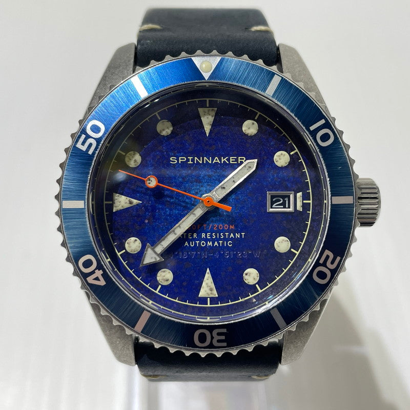 【中古品】【メンズ】 SPINNAKER スピニカー WRECK AUTOMATIC SP-5089-2 レック オートマチック 腕時計 ダイバーズウォッチ 197-260924-yo-01-teih カラー：ブルー 万代Net店