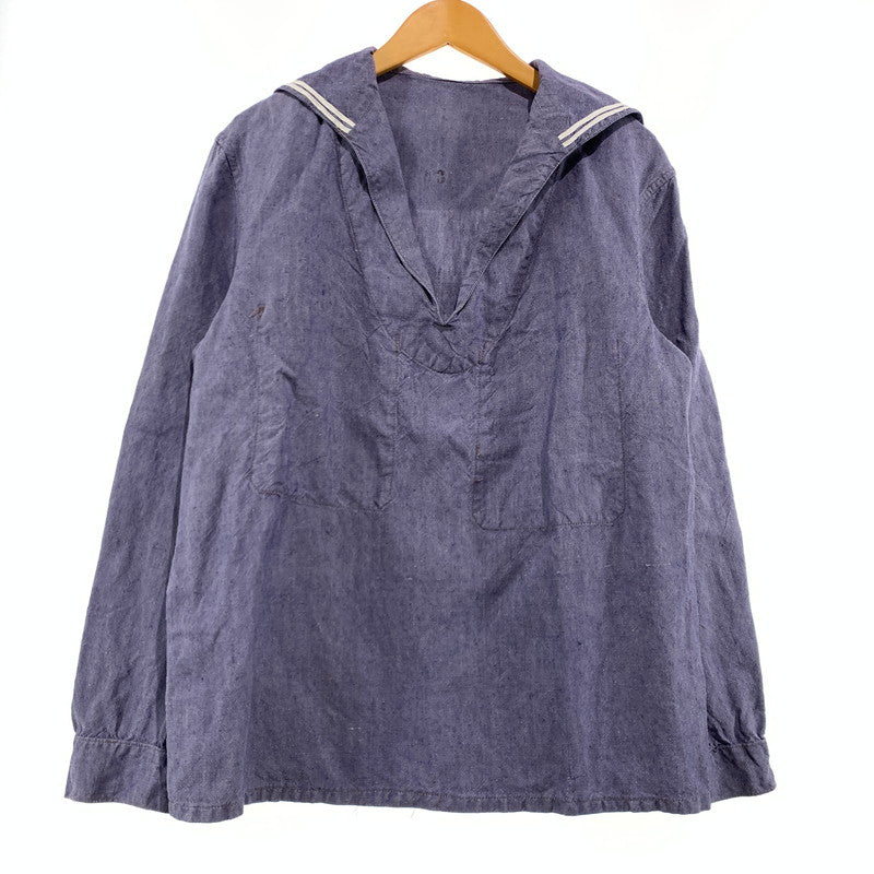 【現状渡し品】【メンズ】 FRENCH MILITARY フレンチミリタリーPULLOVER SAILOR SHIRTS VINTAGE プルオーバー セーラー シャツ 長袖 トップス ヴィンテージ 145-260923-ko-08-teih サイズ：不明 カラー：インディゴ 万代Net店