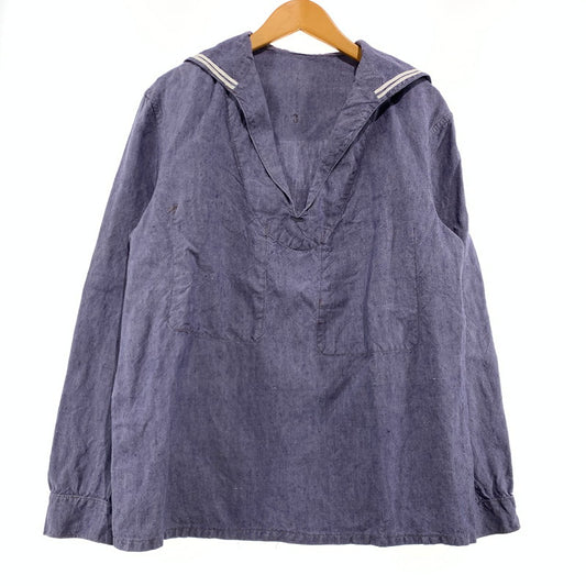 【現状渡し品】【メンズ】 FRENCH MILITARY フレンチミリタリーPULLOVER SAILOR SHIRTS VINTAGE プルオーバー セーラー シャツ 長袖 トップス ヴィンテージ 145-260923-ko-08-teih サイズ：不明 カラー：インディゴ 万代Net店