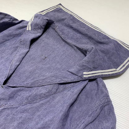 【現状渡し品】【メンズ】 FRENCH MILITARY フレンチミリタリーPULLOVER SAILOR SHIRTS VINTAGE プルオーバー セーラー シャツ 長袖 トップス ヴィンテージ 145-260923-ko-08-teih サイズ：不明 カラー：インディゴ 万代Net店