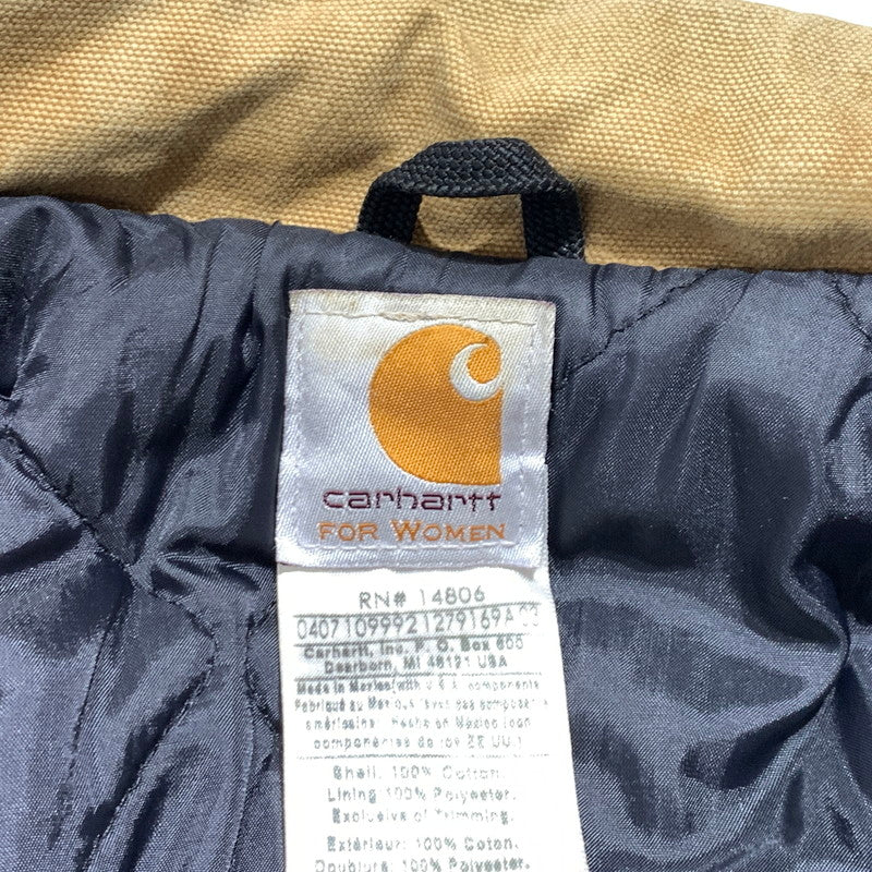 【現状渡し品】【レディース】 Carhartt カーハート DUCK CANVAS BOMBER JACKET WC028 ダックキャンバス ボンバージャケット アウター ワークジャケット 145-260923-ko-14-teih サイズ：L カラー：キャメル 万代Net店