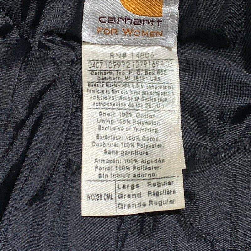 【現状渡し品】【レディース】 Carhartt カーハート DUCK CANVAS BOMBER JACKET WC028 ダックキャンバス ボンバージャケット アウター ワークジャケット 145-260923-ko-14-teih サイズ：L カラー：キャメル 万代Net店
