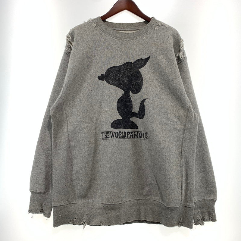 【現状渡し品】【メンズ】 TEPPEI FURUYAMA テッペイ フルヤマ THE WORLD FAMOUS CREW NECK SWEAT ワールド フェイマス クルーネック スウェット トップス トレーナー 140-260923-ko-05-teih サイズ：不明 カラー：グレー 万代Net店