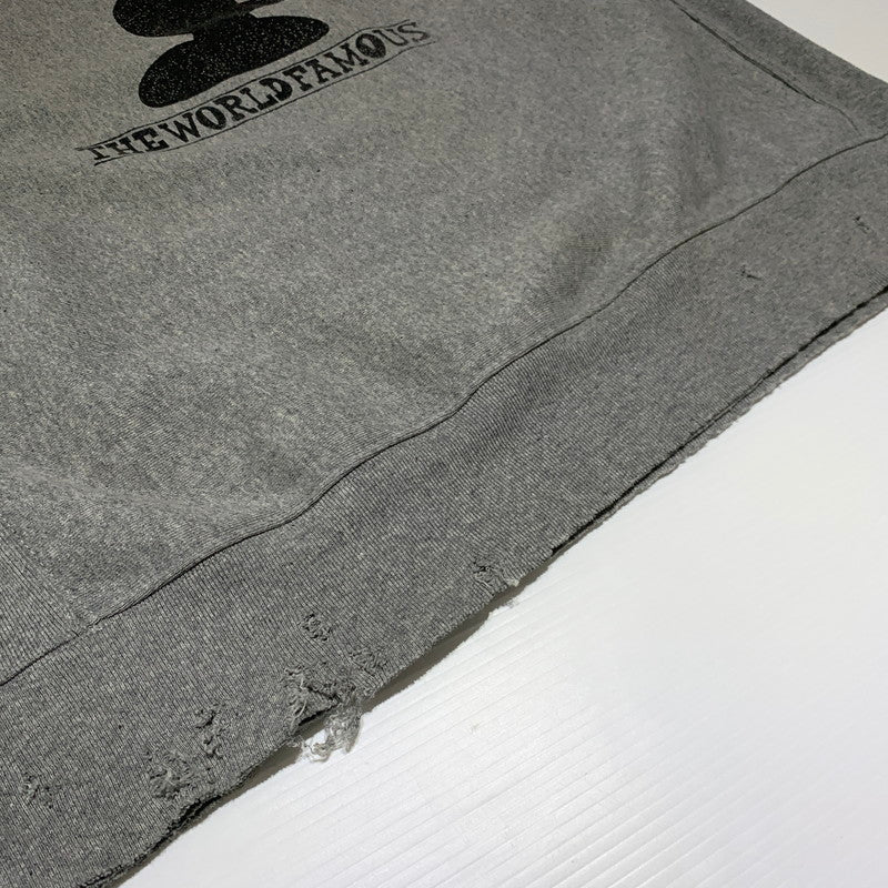 【現状渡し品】【メンズ】 TEPPEI FURUYAMA テッペイ フルヤマ THE WORLD FAMOUS CREW NECK SWEAT ワールド フェイマス クルーネック スウェット トップス トレーナー 140-260923-ko-05-teih サイズ：不明 カラー：グレー 万代Net店