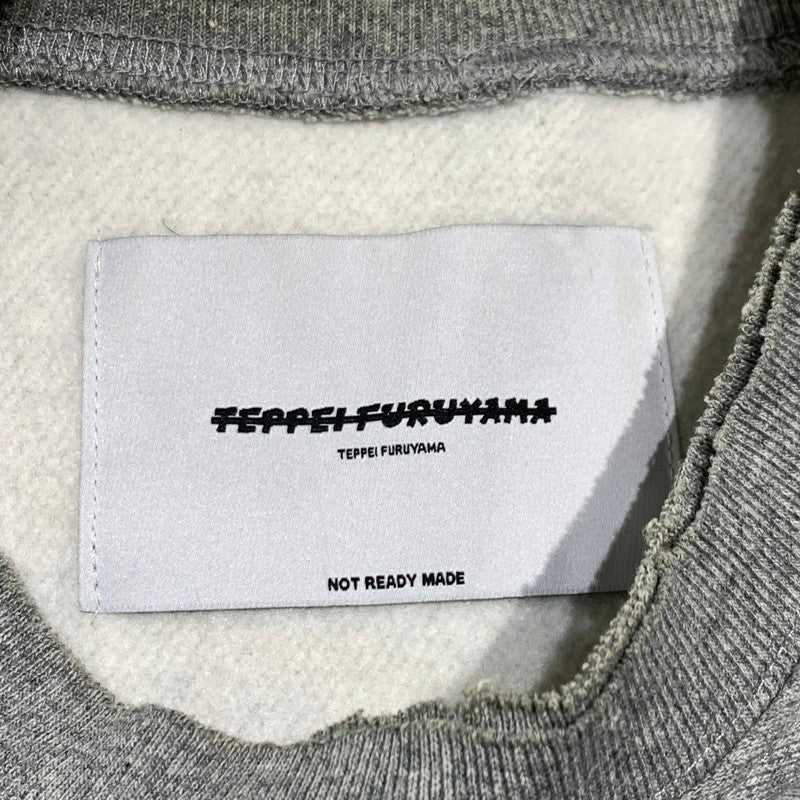 【現状渡し品】【メンズ】 TEPPEI FURUYAMA テッペイ フルヤマ THE WORLD FAMOUS CREW NECK SWEAT ワールド フェイマス クルーネック スウェット トップス トレーナー 140-260923-ko-05-teih サイズ：不明 カラー：グレー 万代Net店