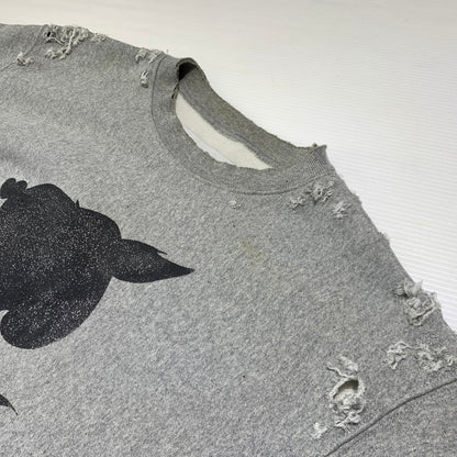【現状渡し品】【メンズ】 TEPPEI FURUYAMA テッペイ フルヤマ THE WORLD FAMOUS CREW NECK SWEAT ワールド フェイマス クルーネック スウェット トップス トレーナー 140-260923-ko-05-teih サイズ：不明 カラー：グレー 万代Net店