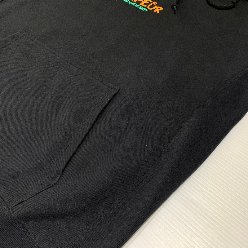 【中古品】【メンズ】 SAPEur サプール SHOES MAKE ME HAPPY GRAPHIC HOODIE グラフィック フーディ トップス プルオーバーパーカー 142-260923-ko-06-teih サイズ：XL カラー：ブラック 万代Net店