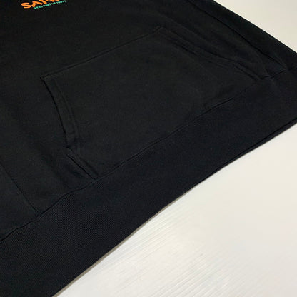 【中古品】【メンズ】 SAPEur サプール SHOES MAKE ME HAPPY GRAPHIC HOODIE グラフィック フーディ トップス プルオーバーパーカー 142-260923-ko-06-teih サイズ：XL カラー：ブラック 万代Net店