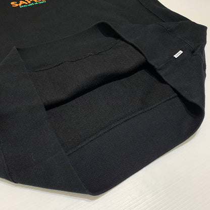 【中古品】【メンズ】 SAPEur サプール SHOES MAKE ME HAPPY GRAPHIC HOODIE グラフィック フーディ トップス プルオーバーパーカー 142-260923-ko-06-teih サイズ：XL カラー：ブラック 万代Net店