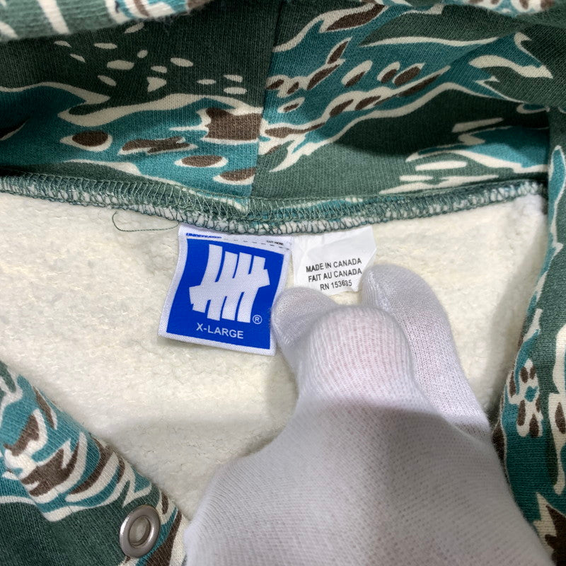 【中古品】【メンズ】 UNDEFEATED アンディフィーテッド TIGER CAMO ICON HOODIE 210077009020 タイガーカモ アイコン フーディ トップス プルオーバーパーカー 142-260923-ko-07-teih サイズ：XL カラー：カモ柄 万代Net店