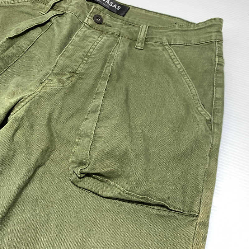 【現状渡し品】【メンズ】 VALABASAS ヴァラバサス RAM BAGGY PANTS ラム バギー パンツ ボトムス カーゴパンツ 153-260923-ko-21-teih サイズ：32 カラー：セージグリーン 万代Net店