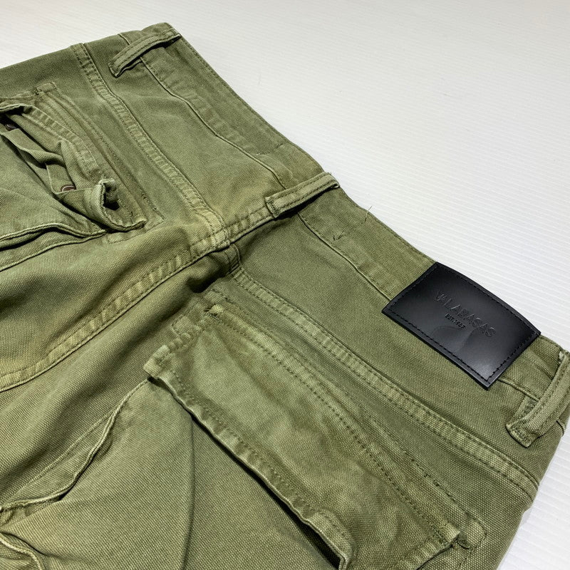 【現状渡し品】【メンズ】 VALABASAS ヴァラバサス RAM BAGGY PANTS ラム バギー パンツ ボトムス カーゴパンツ 153-260923-ko-21-teih サイズ：32 カラー：セージグリーン 万代Net店