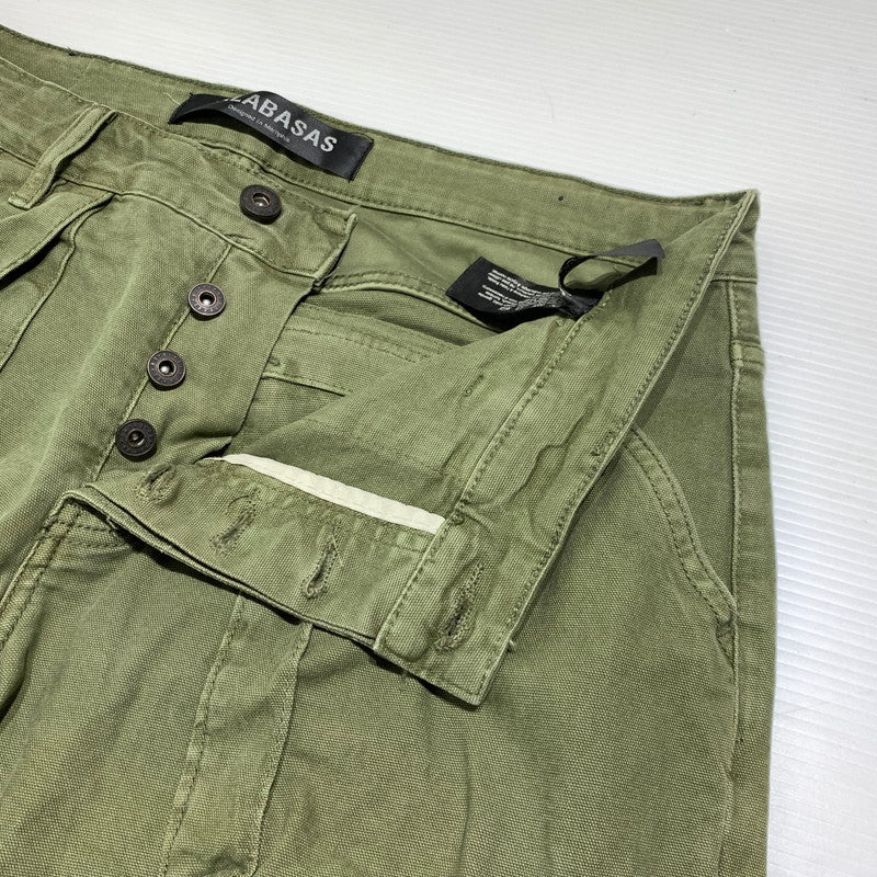 【現状渡し品】【メンズ】 VALABASAS ヴァラバサス RAM BAGGY PANTS ラム バギー パンツ ボトムス カーゴパンツ 153-260923-ko-21-teih サイズ：32 カラー：セージグリーン 万代Net店
