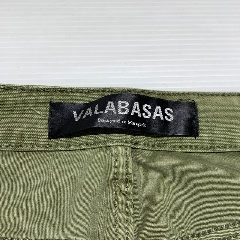 【現状渡し品】【メンズ】 VALABASAS ヴァラバサス RAM BAGGY PANTS ラム バギー パンツ ボトムス カーゴパンツ 153-260923-ko-21-teih サイズ：32 カラー：セージグリーン 万代Net店