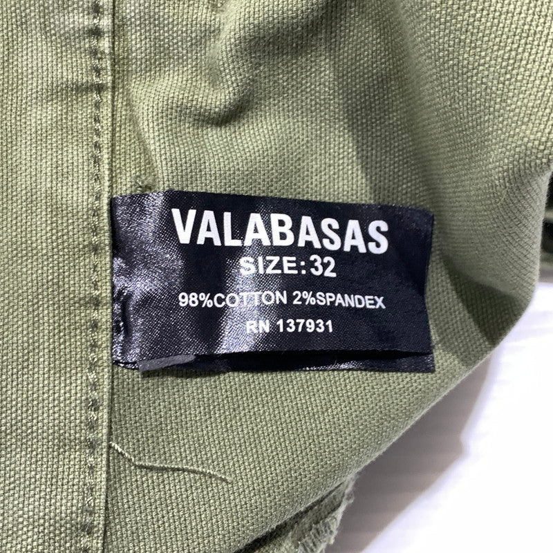 【現状渡し品】【メンズ】 VALABASAS ヴァラバサス RAM BAGGY PANTS ラム バギー パンツ ボトムス カーゴパンツ 153-260923-ko-21-teih サイズ：32 カラー：セージグリーン 万代Net店
