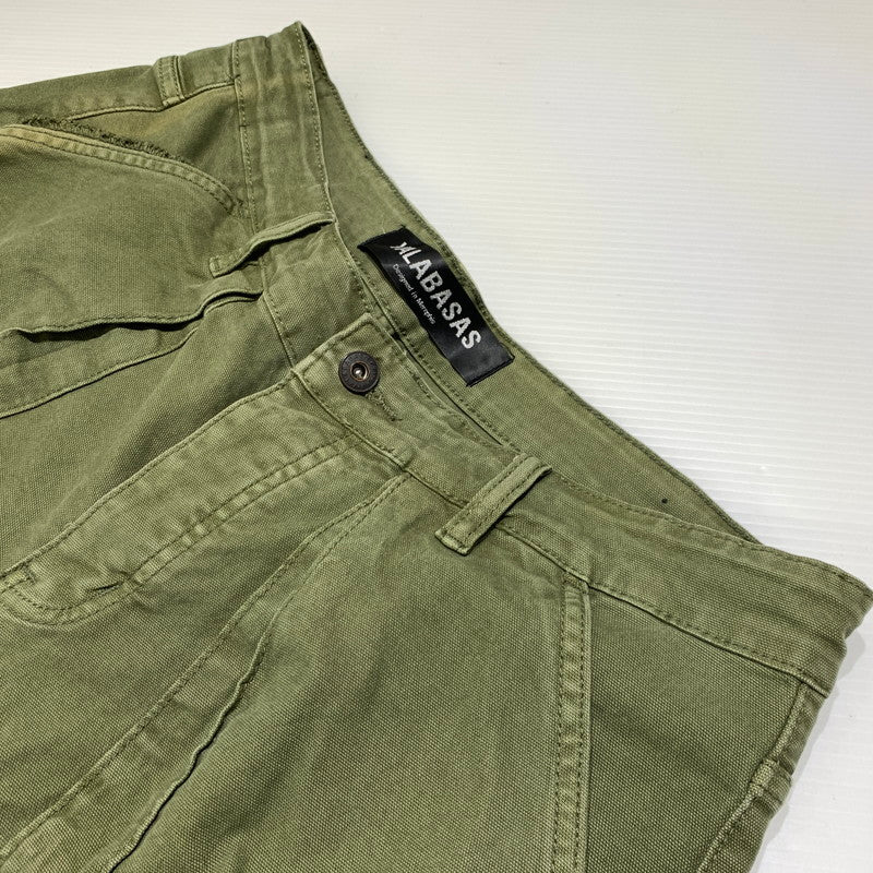 【現状渡し品】【メンズ】 VALABASAS ヴァラバサス RAM BAGGY PANTS ラム バギー パンツ ボトムス カーゴパンツ 153-260923-ko-21-teih サイズ：32 カラー：セージグリーン 万代Net店