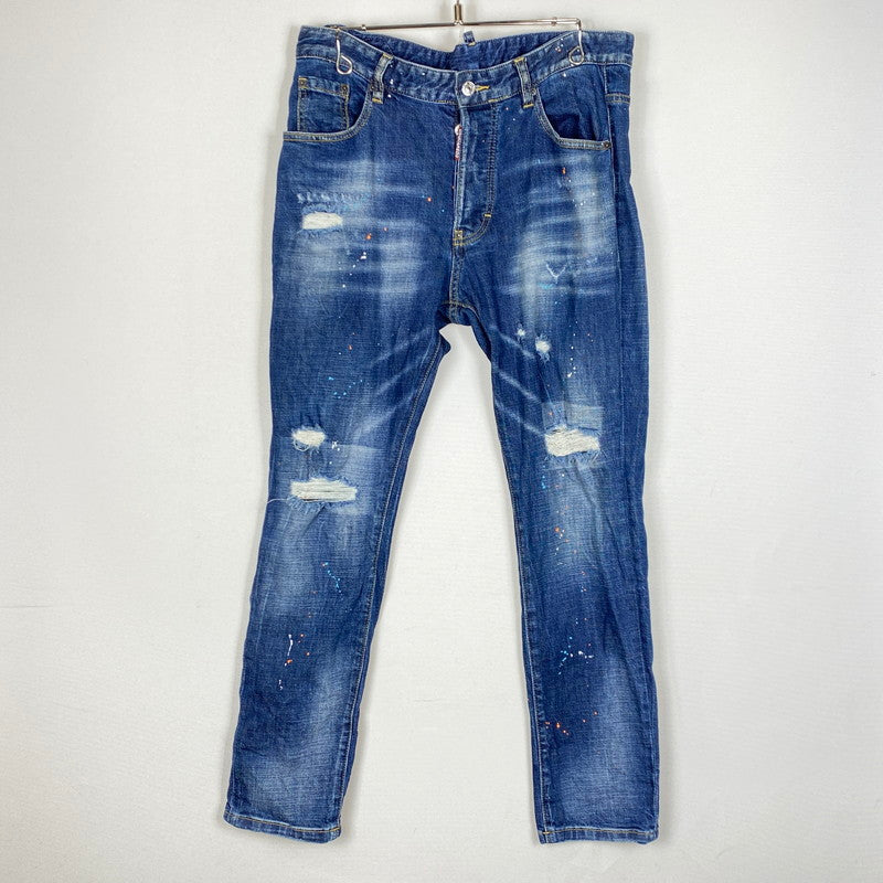 【中古品】【メンズ】 DSQUARED2 ディースクエアード S71LB0004S30342 SLIM JEAN DENIM スリム ジーン デニム ボトムス ジーンズ 141-260922-sa-18-teih サイズ：XL カラー：インディゴ 万代Net店