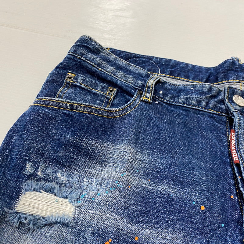 【中古品】【メンズ】 DSQUARED2 ディースクエアード S71LB0004S30342 SLIM JEAN DENIM スリム ジーン デニム ボトムス ジーンズ 141-260922-sa-18-teih サイズ：XL カラー：インディゴ 万代Net店