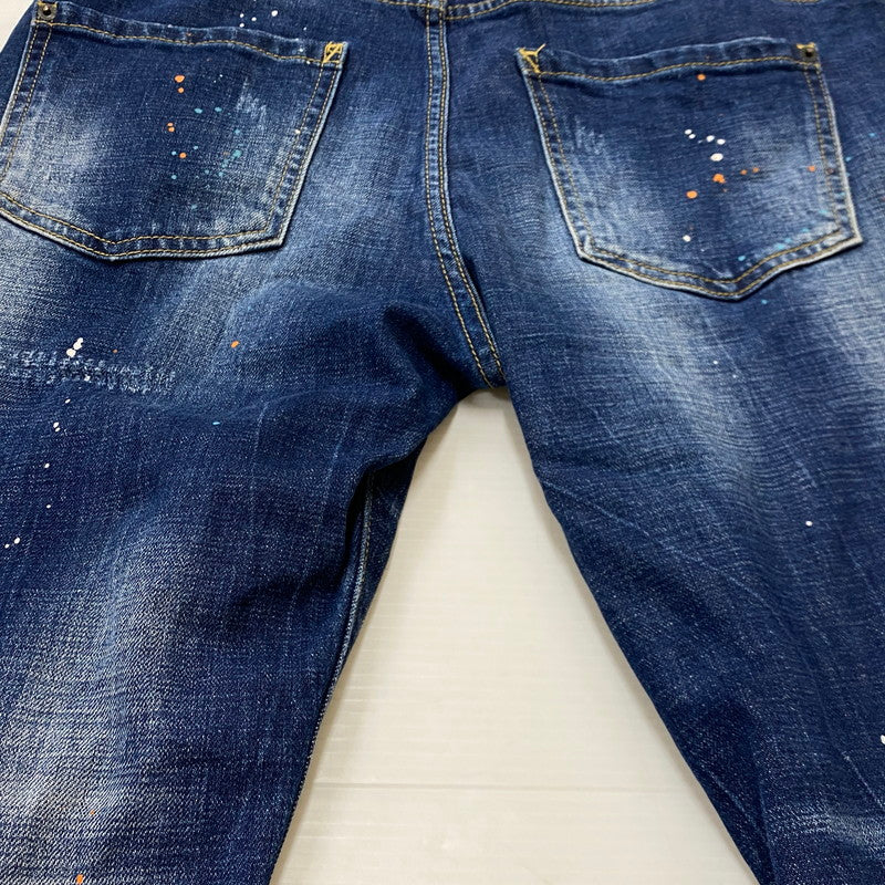 【中古品】【メンズ】 DSQUARED2 ディースクエアード S71LB0004S30342 SLIM JEAN DENIM スリム ジーン デニム ボトムス ジーンズ 141-260922-sa-18-teih サイズ：XL カラー：インディゴ 万代Net店