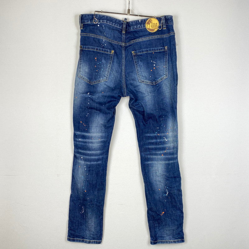 【中古品】【メンズ】 DSQUARED2 ディースクエアード S71LB0004S30342 SLIM JEAN DENIM スリム ジーン デニム ボトムス ジーンズ 141-260922-sa-18-teih サイズ：XL カラー：インディゴ 万代Net店