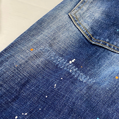 【中古品】【メンズ】 DSQUARED2 ディースクエアード S71LB0004S30342 SLIM JEAN DENIM スリム ジーン デニム ボトムス ジーンズ 141-260922-sa-18-teih サイズ：XL カラー：インディゴ 万代Net店