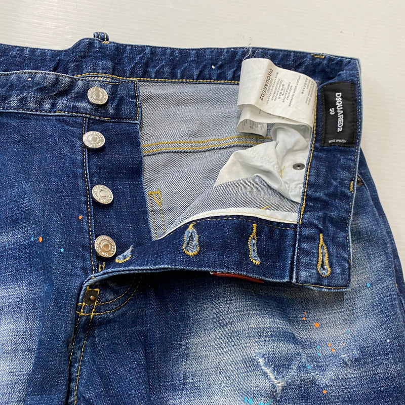 【中古品】【メンズ】 DSQUARED2 ディースクエアード S71LB0004S30342 SLIM JEAN DENIM スリム ジーン デニム ボトムス ジーンズ 141-260922-sa-18-teih サイズ：XL カラー：インディゴ 万代Net店