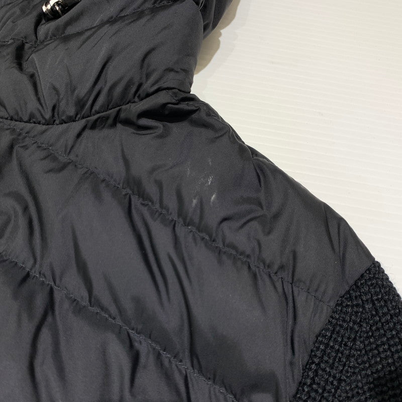 【中古品】【メンズ】 MONCLER モンクレール MAGLIONE TRICOT CARDIGAN E20919402800 マリオーネ トリコット カーディガン ダウンジャケット ニット 141-260923-ko-13-teih サイズ：M カラー：ブラック 万代Net店