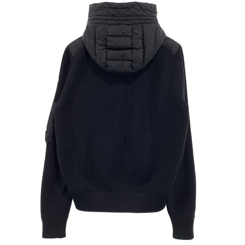 【中古品】【メンズ】 MONCLER モンクレール MAGLIONE TRICOT CARDIGAN E20919402800 マリオーネ トリコット カーディガン ダウンジャケット ニット 141-260923-ko-13-teih サイズ：M カラー：ブラック 万代Net店