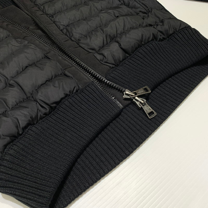 【中古品】【メンズ】 MONCLER モンクレール MAGLIONE TRICOT CARDIGAN E20919402800 マリオーネ トリコット カーディガン ダウンジャケット ニット 141-260923-ko-13-teih サイズ：M カラー：ブラック 万代Net店