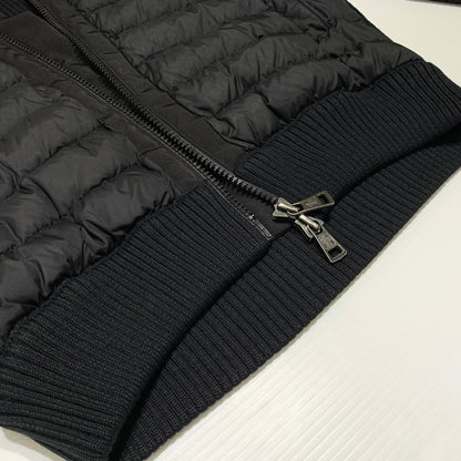 【中古品】【メンズ】 MONCLER モンクレール MAGLIONE TRICOT CARDIGAN E20919402800 マリオーネ トリコット カーディガン ダウンジャケット ニット 141-260923-ko-13-teih サイズ：M カラー：ブラック 万代Net店