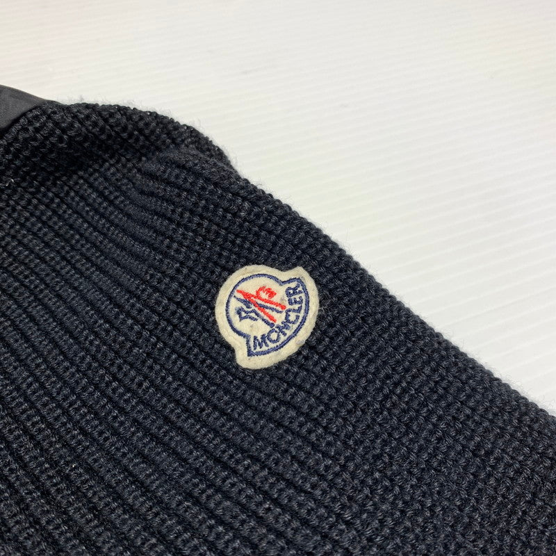 【中古品】【メンズ】 MONCLER モンクレール MAGLIONE TRICOT CARDIGAN E20919402800 マリオーネ トリコット カーディガン ダウンジャケット ニット 141-260923-ko-13-teih サイズ：M カラー：ブラック 万代Net店