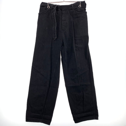 【中古品】【メンズ】 COMOLI コモリ 22AW BELTTED DENIM PANTS W03-03001 ベルテッド デニムパンツ ボトムス ジーンズ 151-260923-ko-23-teih サイズ：3 カラー：ブラック 万代Net店