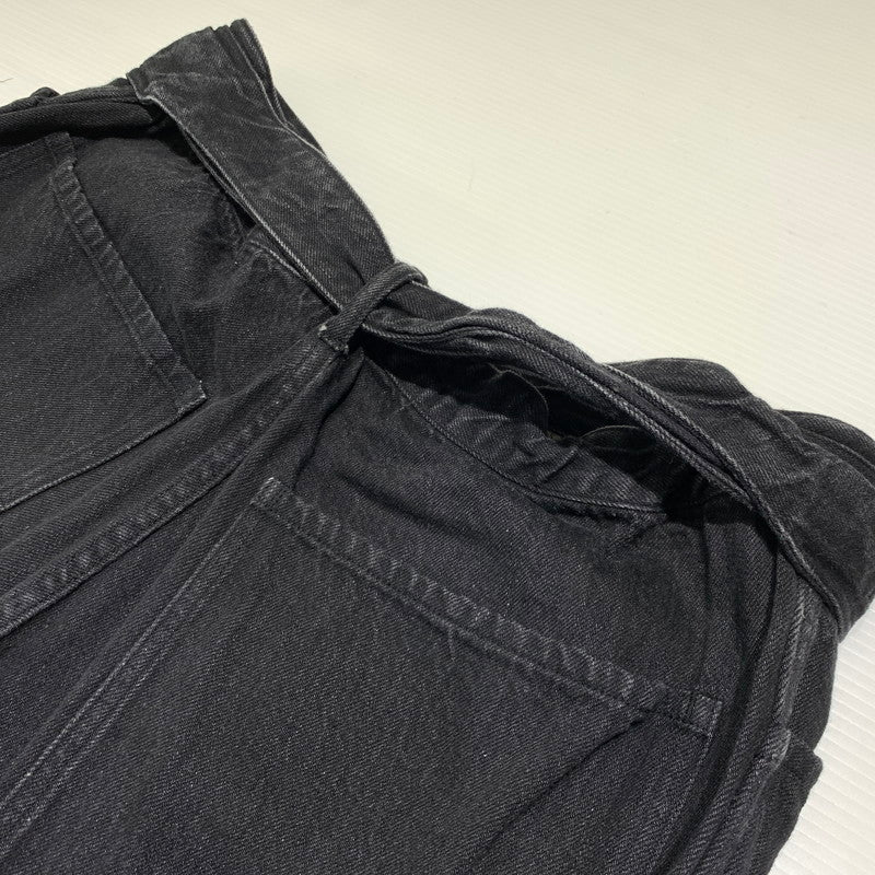 【中古品】【メンズ】 COMOLI コモリ 22AW BELTTED DENIM PANTS W03-03001 ベルテッド デニムパンツ ボトムス ジーンズ 151-260923-ko-23-teih サイズ：3 カラー：ブラック 万代Net店