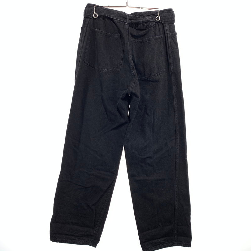 【中古品】【メンズ】 COMOLI コモリ 22AW BELTTED DENIM PANTS W03-03001 ベルテッド デニムパンツ ボトムス ジーンズ 151-260923-ko-23-teih サイズ：3 カラー：ブラック 万代Net店