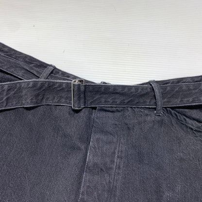 【中古品】【メンズ】 COMOLI コモリ 22AW BELTTED DENIM PANTS W03-03001 ベルテッド デニムパンツ ボトムス ジーンズ 151-260923-ko-23-teih サイズ：3 カラー：ブラック 万代Net店