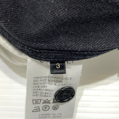 【中古品】【メンズ】 COMOLI コモリ 22AW BELTTED DENIM PANTS W03-03001 ベルテッド デニムパンツ ボトムス ジーンズ 151-260923-ko-23-teih サイズ：3 カラー：ブラック 万代Net店