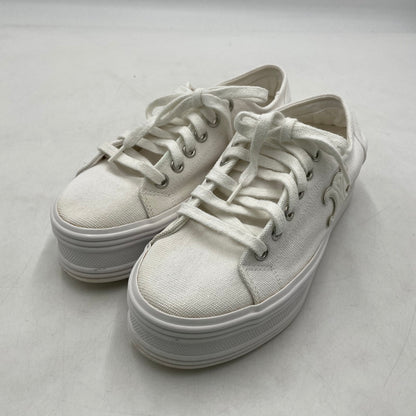 【中古品】【レディース】 CELINE セリーヌ TRIOMPHE JANE LOW LACE-UP LOW SNEAKER トリオンフ ジェーン レースアップ ロースニーカー 183-260924-yo-08-teih サイズ：35(22cm相当) カラー：ホワイト 万代Net店