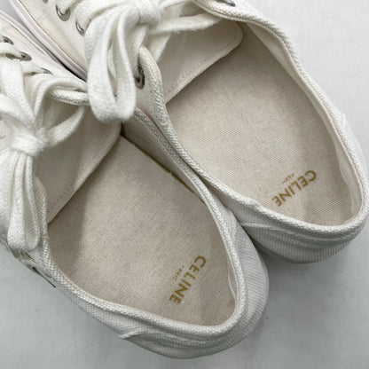 【中古品】【レディース】 CELINE セリーヌ TRIOMPHE JANE LOW LACE-UP LOW SNEAKER トリオンフ ジェーン レースアップ ロースニーカー 183-260924-yo-08-teih サイズ：35(22cm相当) カラー：ホワイト 万代Net店