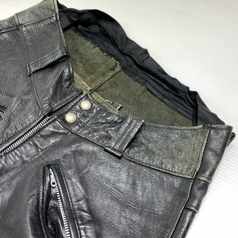 【現状渡し品】【メンズ】 Buco ブコ LEATHER PANTS VINTAGE レザーパンツ ボトムス ヴィンテージ バイカー モーターサイクル 156-260923-ko-22-teih サイズ：34 カラー：ブラック 万代Net店