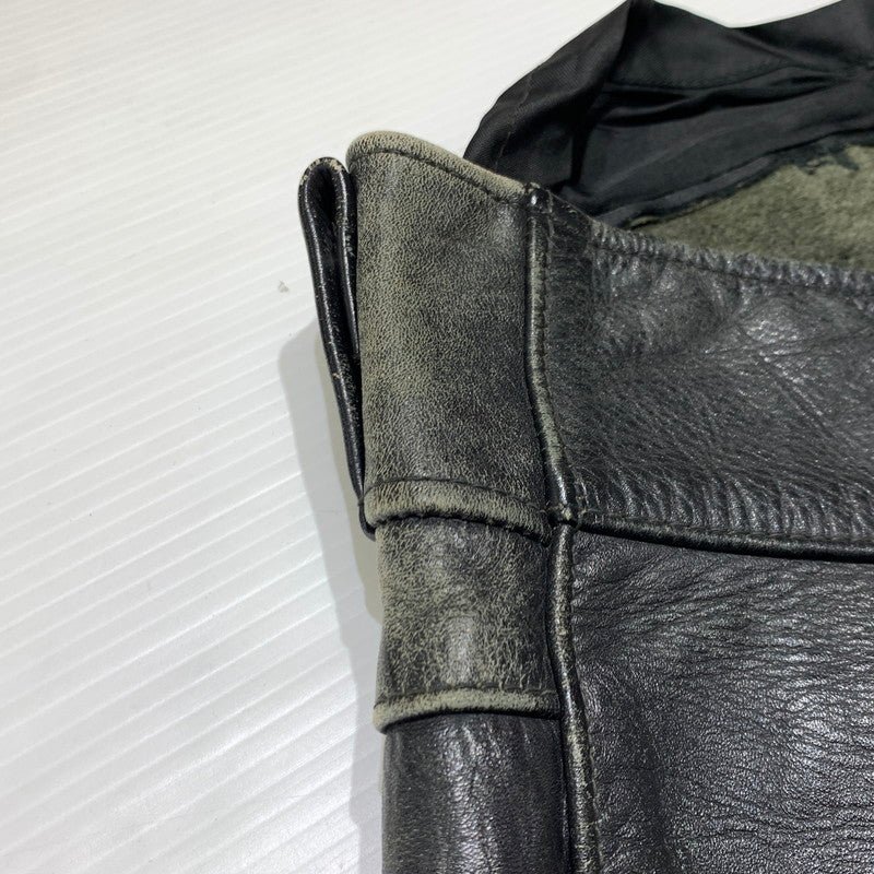 【現状渡し品】【メンズ】 Buco ブコ LEATHER PANTS VINTAGE レザーパンツ ボトムス ヴィンテージ バイカー モーターサイクル 156-260923-ko-22-teih サイズ：34 カラー：ブラック 万代Net店