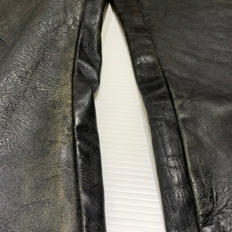 【現状渡し品】【メンズ】 Buco ブコ LEATHER PANTS VINTAGE レザーパンツ ボトムス ヴィンテージ バイカー モーターサイクル 156-260923-ko-22-teih サイズ：34 カラー：ブラック 万代Net店
