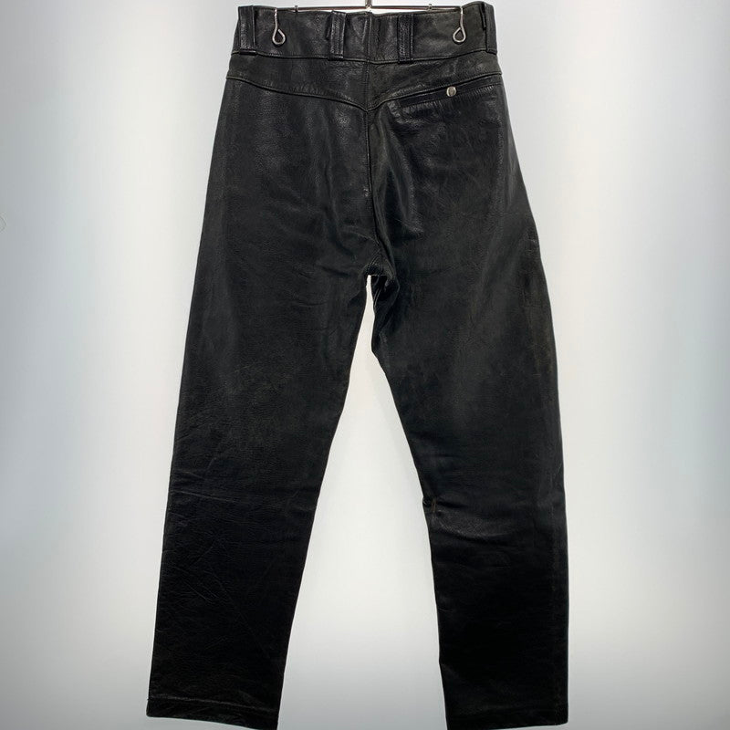 【現状渡し品】【メンズ】 Buco ブコ LEATHER PANTS VINTAGE レザーパンツ ボトムス ヴィンテージ バイカー モーターサイクル 156-260923-ko-22-teih サイズ：34 カラー：ブラック 万代Net店