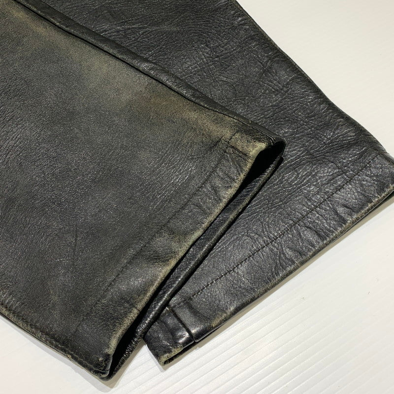 【現状渡し品】【メンズ】 Buco ブコ LEATHER PANTS VINTAGE レザーパンツ ボトムス ヴィンテージ バイカー モーターサイクル 156-260923-ko-22-teih サイズ：34 カラー：ブラック 万代Net店