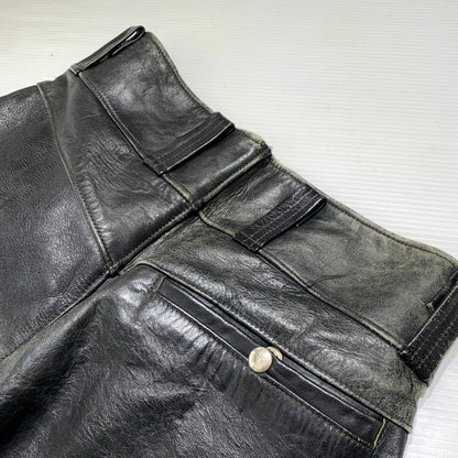 【現状渡し品】【メンズ】 Buco ブコ LEATHER PANTS VINTAGE レザーパンツ ボトムス ヴィンテージ バイカー モーターサイクル 156-260923-ko-22-teih サイズ：34 カラー：ブラック 万代Net店