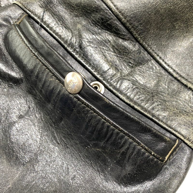 【現状渡し品】【メンズ】 Buco ブコ LEATHER PANTS VINTAGE レザーパンツ ボトムス ヴィンテージ バイカー モーターサイクル 156-260923-ko-22-teih サイズ：34 カラー：ブラック 万代Net店